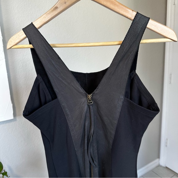 Illia Anthropologie Black Leather Dress - Picture 9 of 15